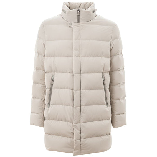 Herno Beigefarbene Polyesterjacke