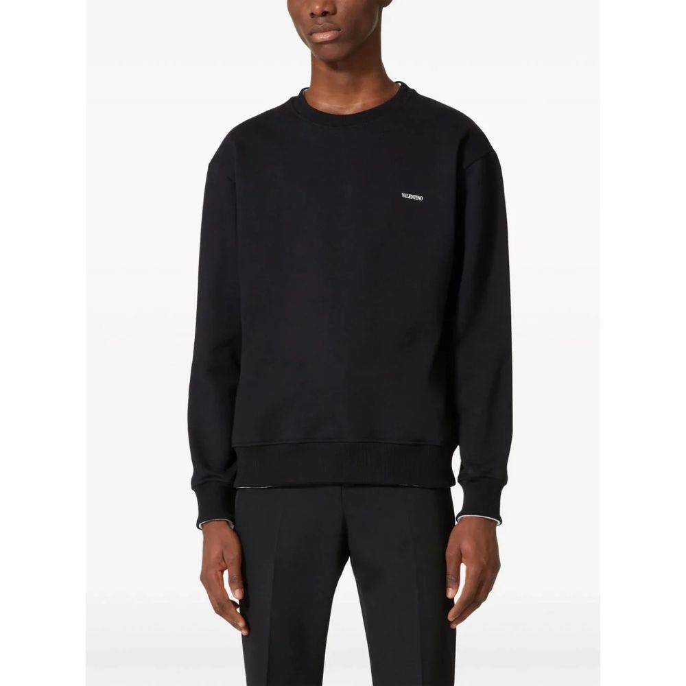 Valentino Schwarzer Baumwollpullover