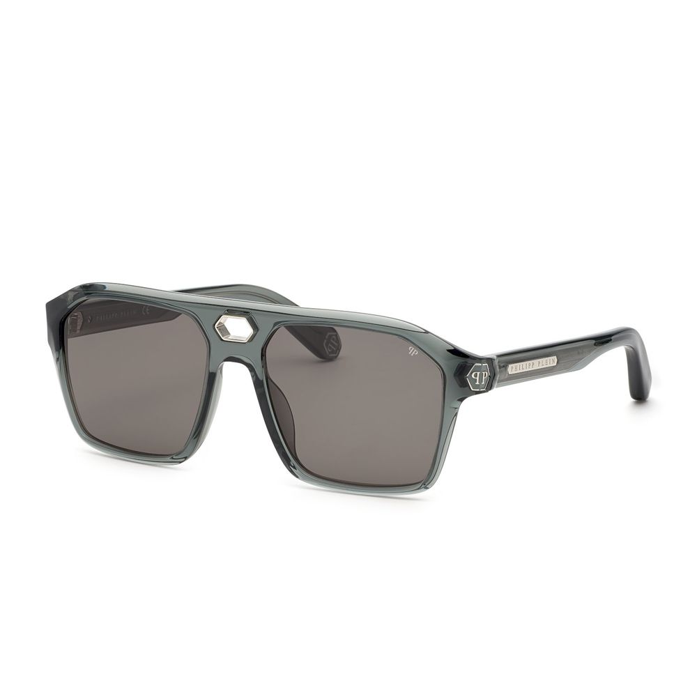 Philipp Plein Graue Acetat-Sonnenbrille