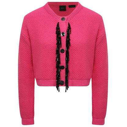 PINKO Fuchsiafarbener Baumwollpullover