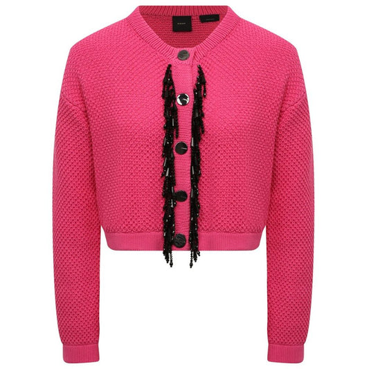 PINKO Fuchsiafarbener Baumwollpullover