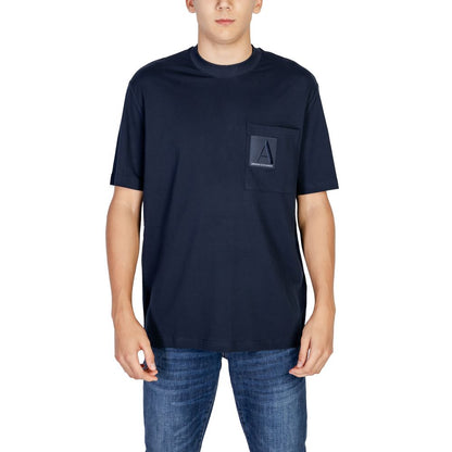 Armani Exchange T-Shirt aus blauer Baumwolle