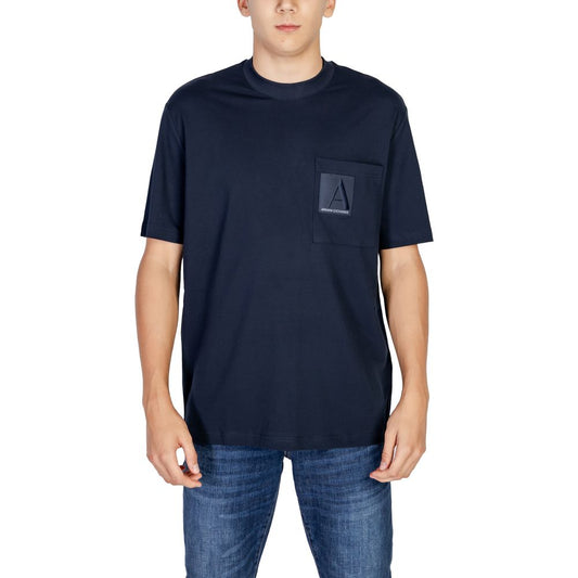 Armani Exchange T-Shirt aus blauer Baumwolle