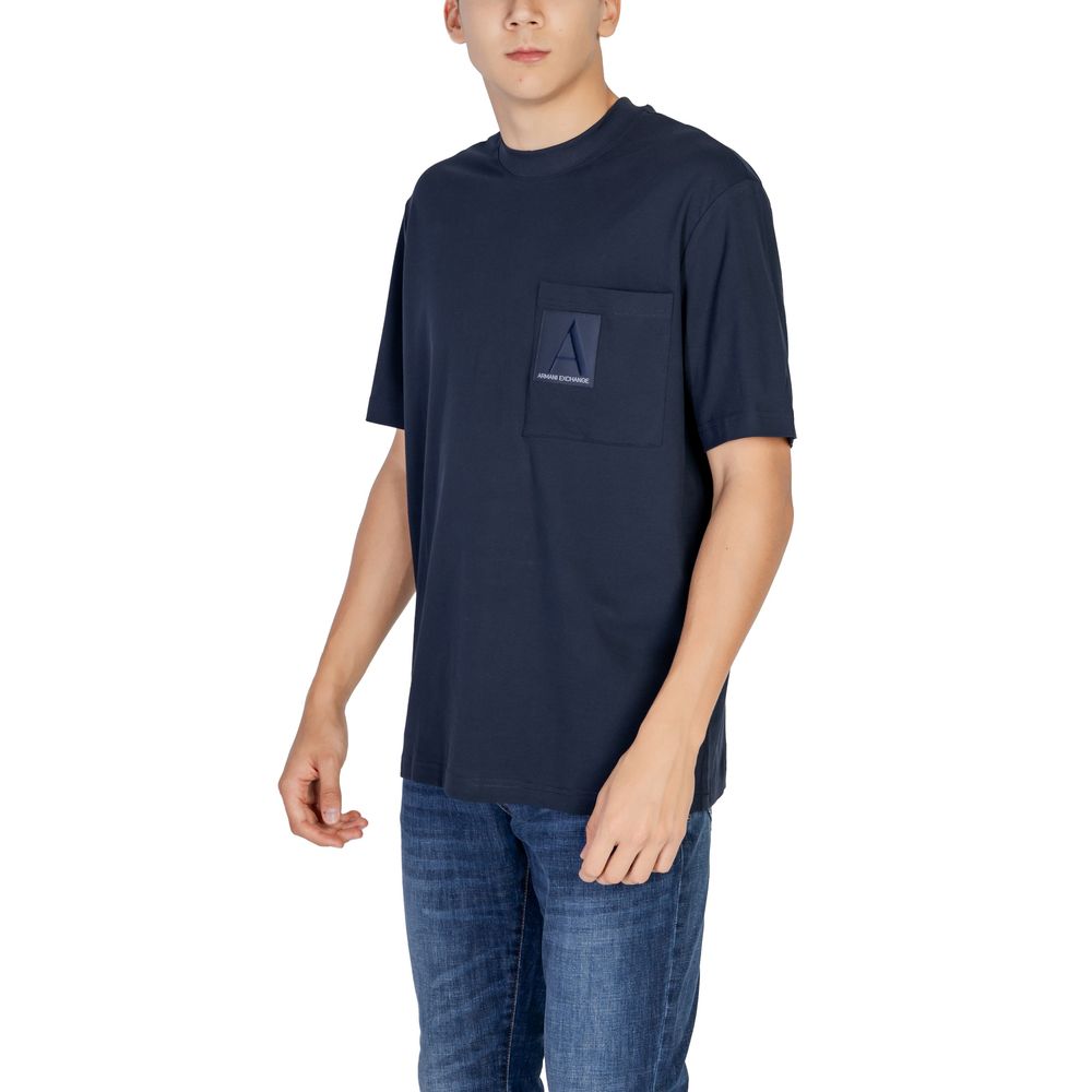 Armani Exchange T-Shirt aus blauer Baumwolle