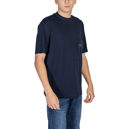 Armani Exchange T-Shirt aus blauer Baumwolle