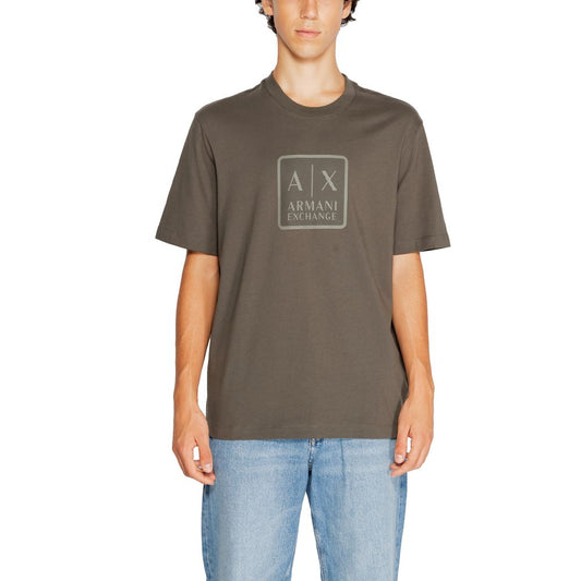 Armani Exchange T-Shirt aus grüner Baumwolle