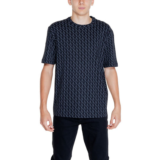 Armani Exchange Schwarzes T-Shirt aus Baumwolle