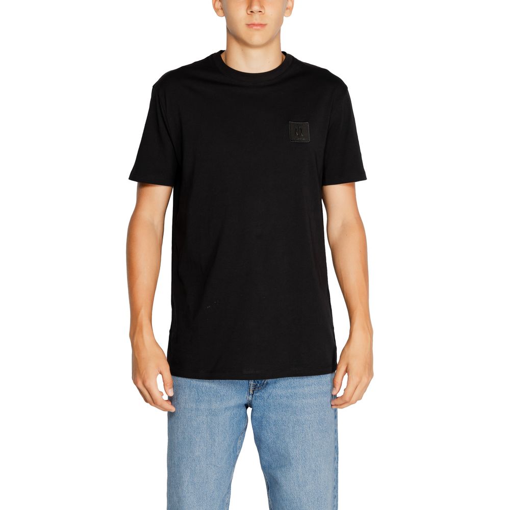 Armani Exchange Schwarzes T-Shirt aus Baumwolle