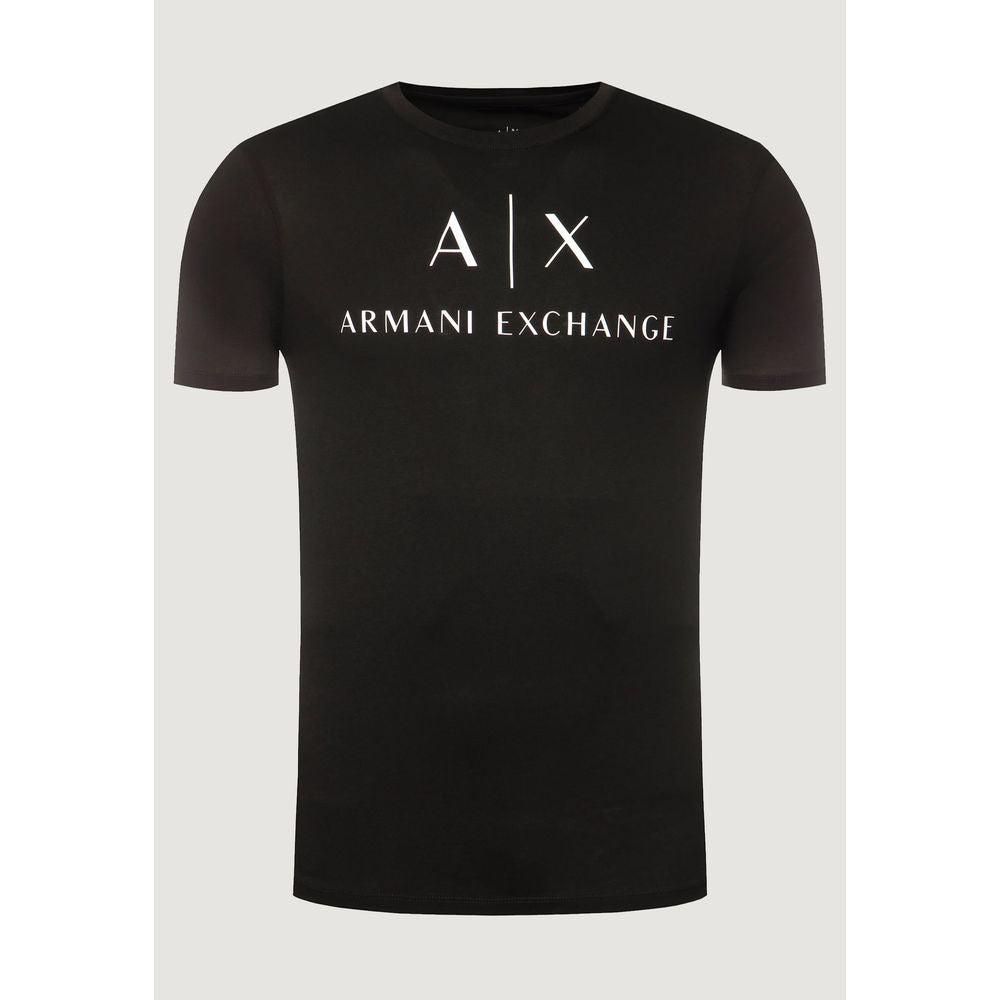 Armani Exchange Schwarzes T-Shirt aus Baumwolle