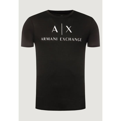 Armani Exchange Schwarzes T-Shirt aus Baumwolle