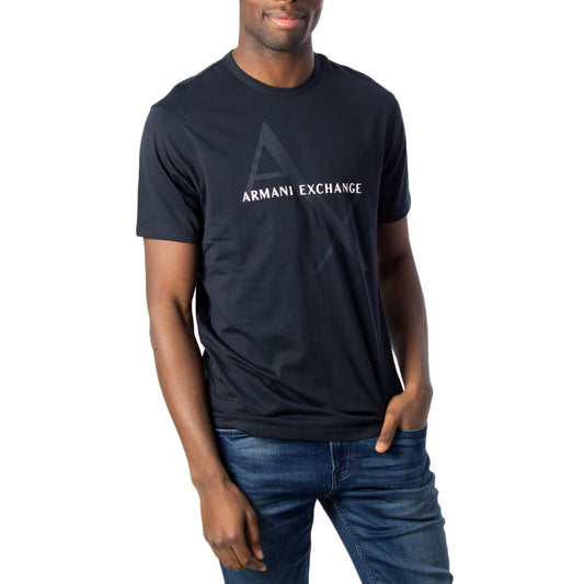 Armani Exchange T-Shirt aus blauer Baumwolle