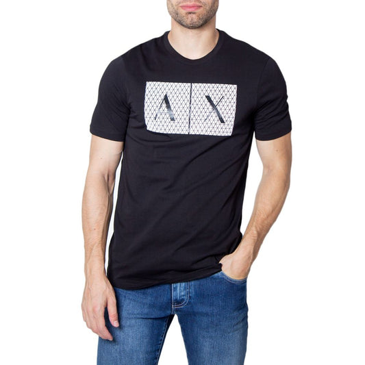 Armani Exchange Schwarzes T-Shirt aus Baumwolle