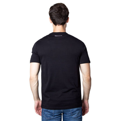 Armani Exchange Schwarzes T-Shirt aus Baumwolle