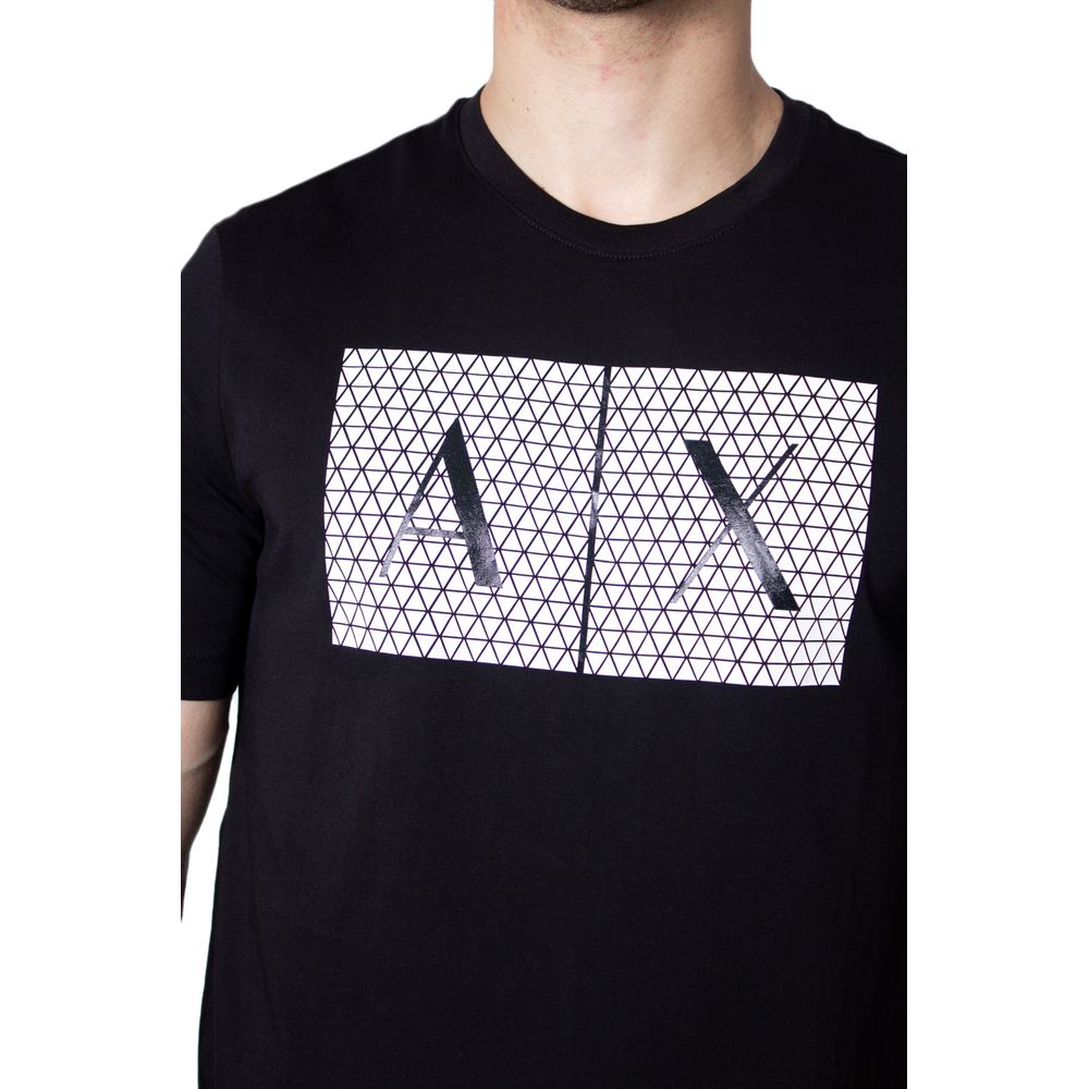 Armani Exchange Schwarzes T-Shirt aus Baumwolle