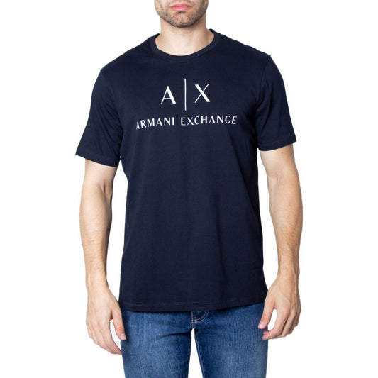 Armani Exchange T-Shirt aus blauer Baumwolle