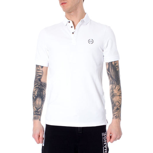 Armani Exchange Weißes Baumwoll-Poloshirt