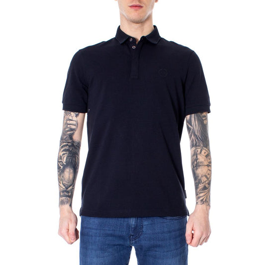 Armani Exchange Blaues Baumwoll-Poloshirt