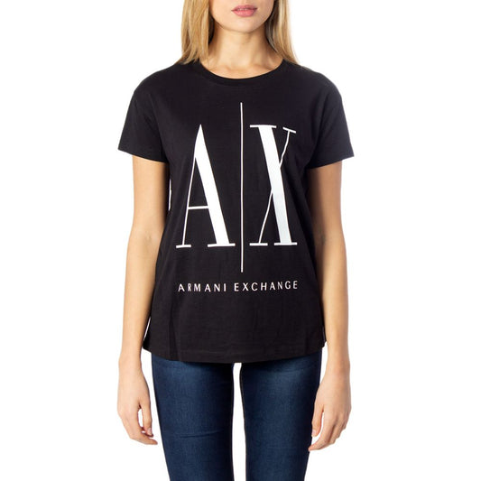 Armani Exchange Schwarze Baumwolle Tops & T-Shirt