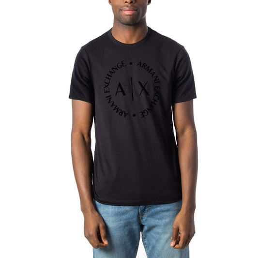 Armani Exchange Schwarzes T-Shirt aus Baumwolle