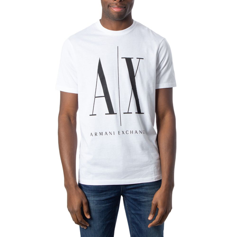 Armani Exchange T-Shirt aus weißer Baumwolle