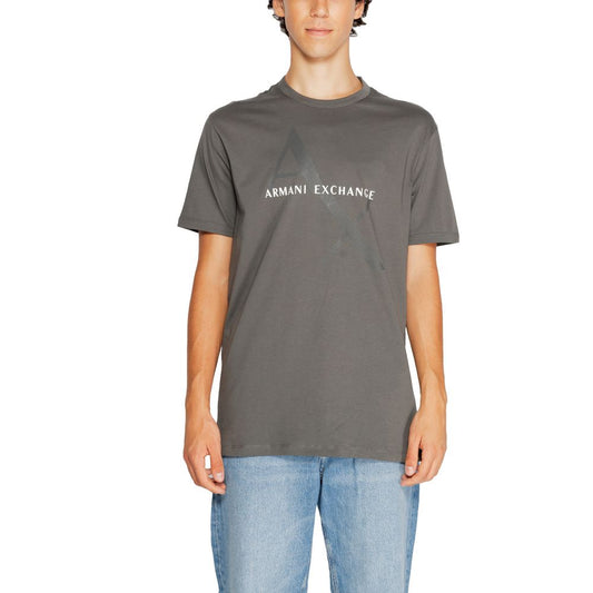 Armani Exchange T-Shirt aus grauer Baumwolle