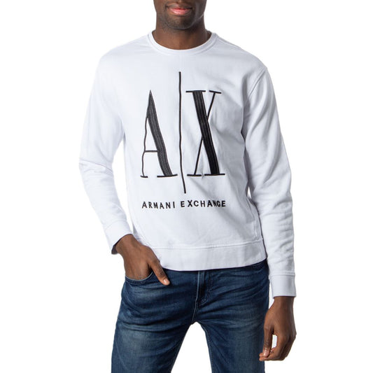 Armani Exchange Weißer Baumwollpullover