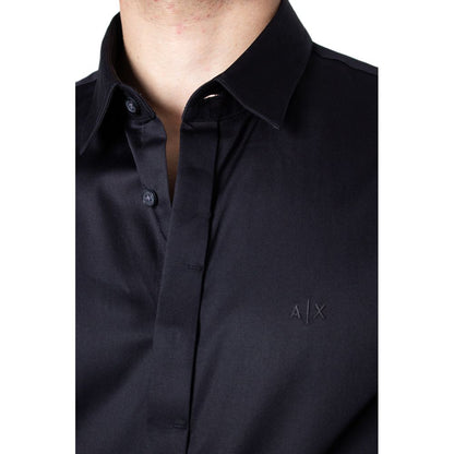 Armani Exchange Schwarzes Baumwollhemd