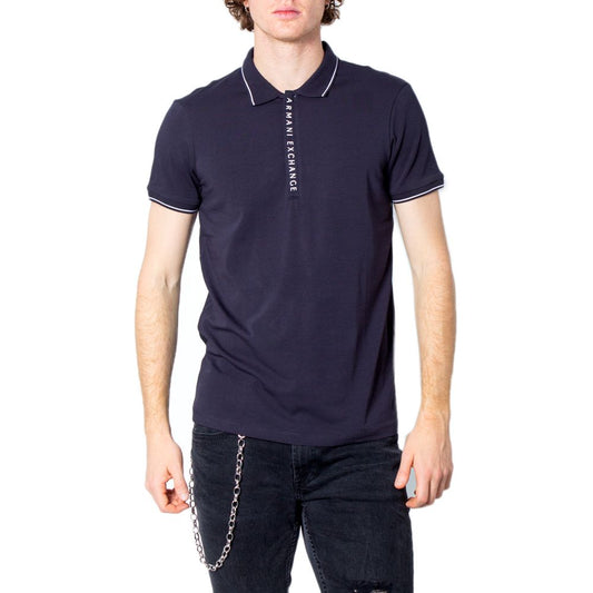 Armani Exchange Blaues Baumwoll-Poloshirt