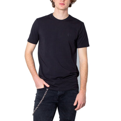 Armani Exchange Schwarzes T-Shirt aus Baumwolle