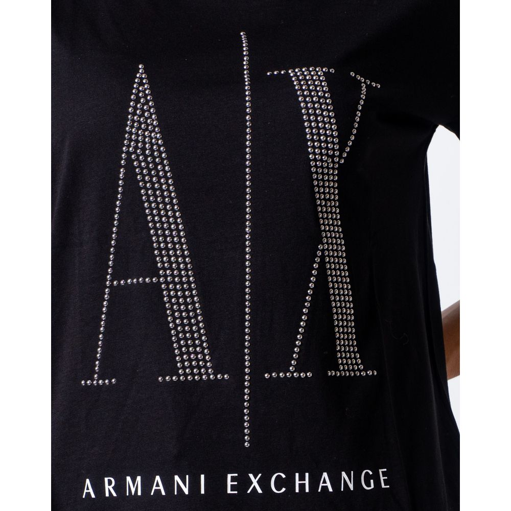 Armani Exchange Schwarze Baumwolle Tops & T-Shirt