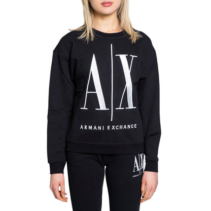 Armani Exchange Schwarzer Baumwollpullover