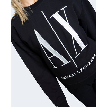 Armani Exchange Schwarzer Baumwollpullover