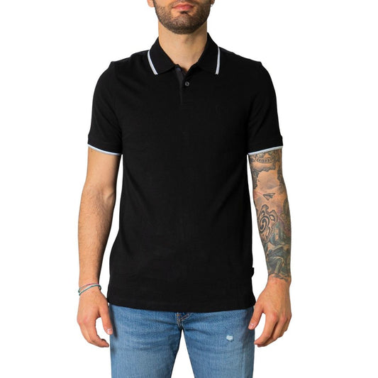 Armani Exchange Schwarzes Baumwoll-Poloshirt