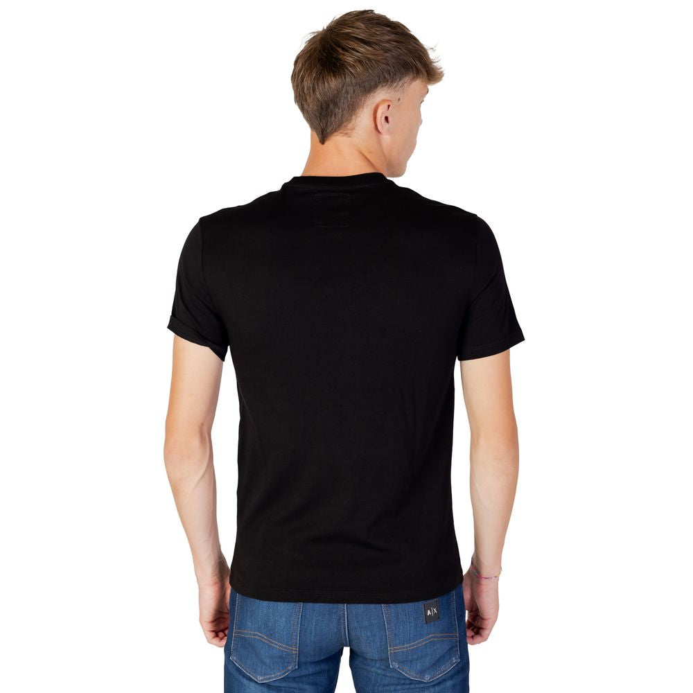 Armani Exchange Schwarzes T-Shirt aus Baumwolle