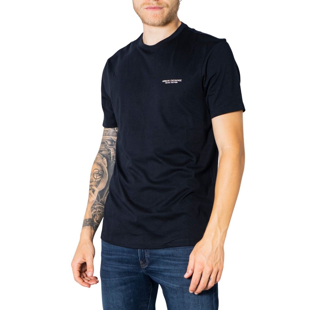 Armani Exchange T-Shirt aus blauer Baumwolle