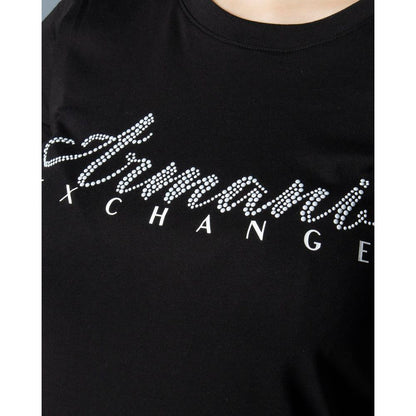 Armani Exchange Schwarze Baumwolle Tops & T-Shirt