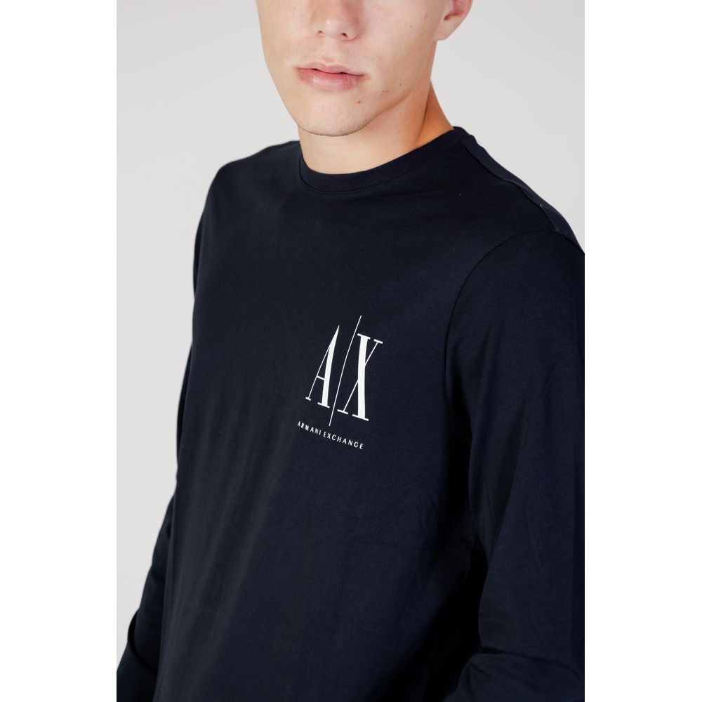 Armani Exchange T-Shirt aus blauer Baumwolle