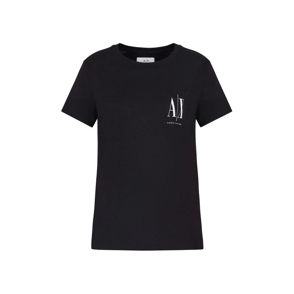 Armani Exchange Schwarze Baumwolle Tops & T-Shirt