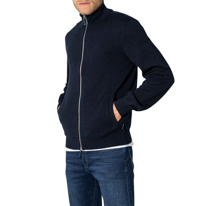 Armani Exchange Blaue Baumwoll-Strickjacke