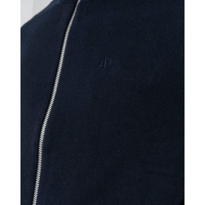 Armani Exchange Blaue Baumwoll-Strickjacke