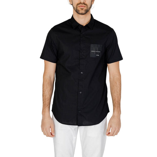 Armani Exchange Schwarzes Baumwollhemd