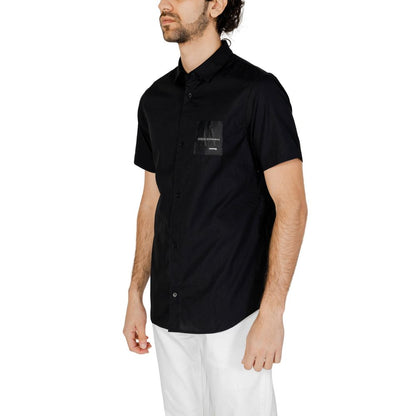 Armani Exchange Schwarzes Baumwollhemd