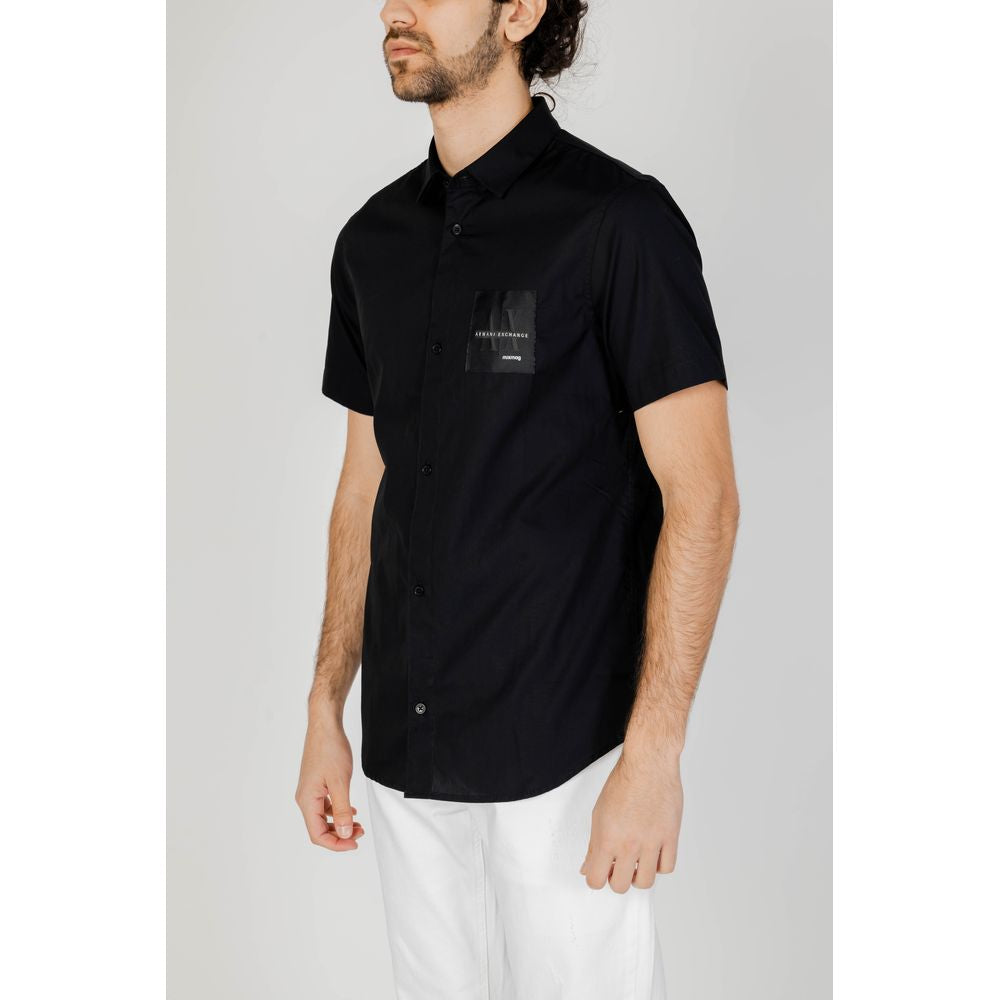 Armani Exchange Schwarzes Baumwollhemd