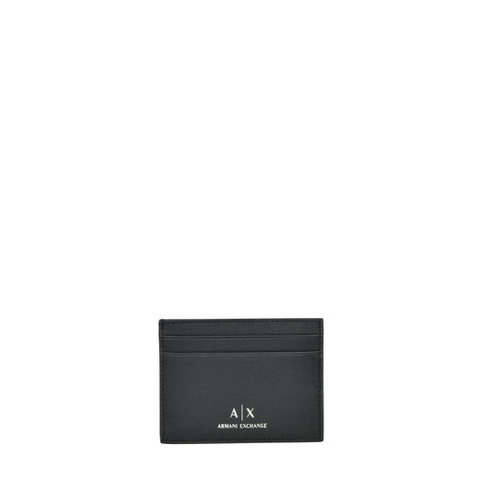 Armani Exchange Schwarzes Leder Portemonnaie