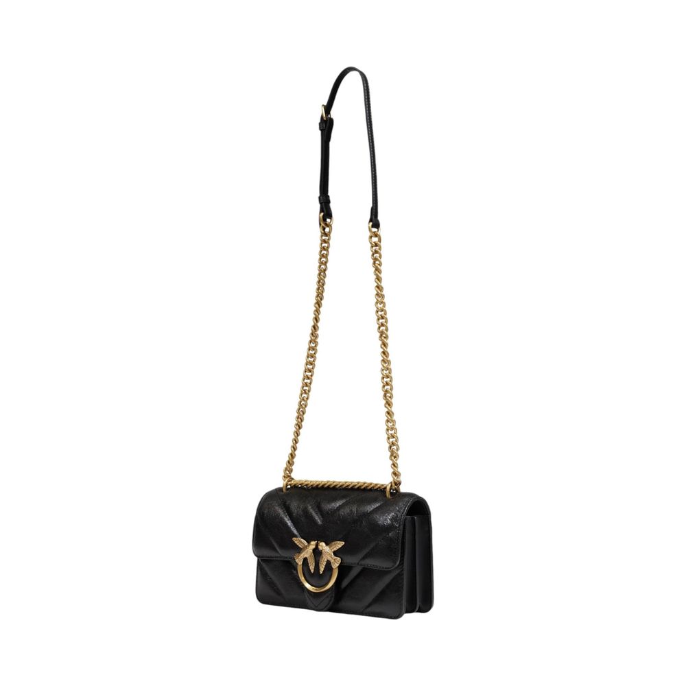 PINKO Schwarze Lederhandtasche