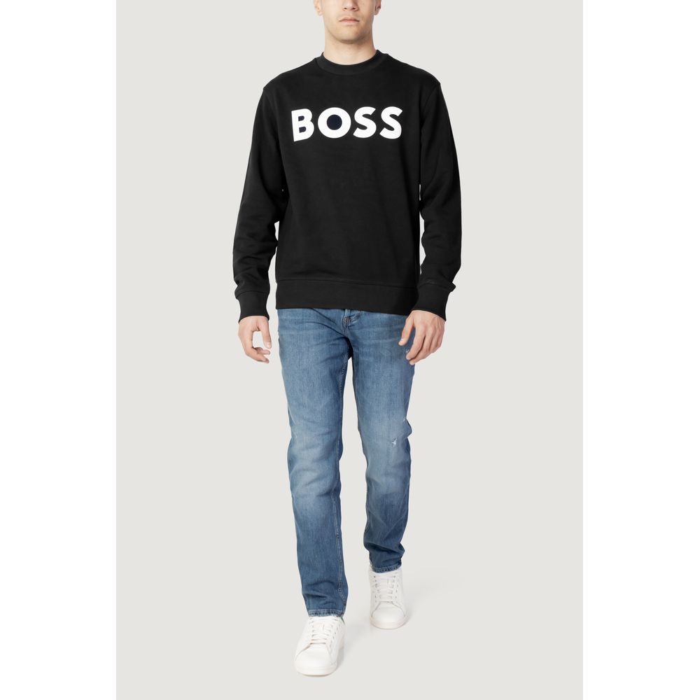 Hugo Boss Schwarzer Baumwollpullover