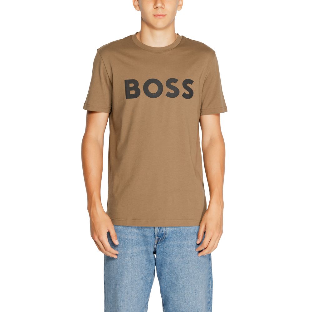 Hugo Boss T-Shirt aus brauner Baumwolle