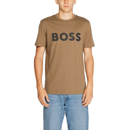 Hugo Boss T-Shirt aus brauner Baumwolle