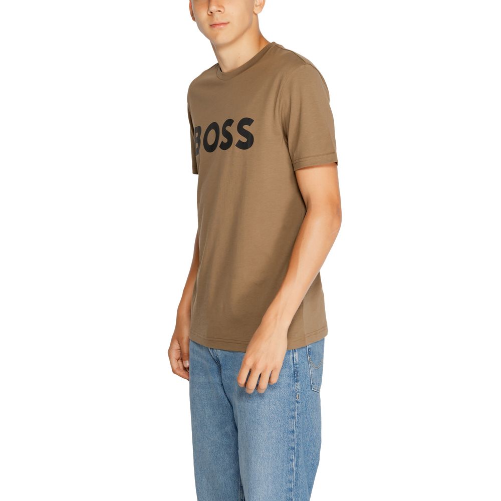 Hugo Boss T-Shirt aus brauner Baumwolle