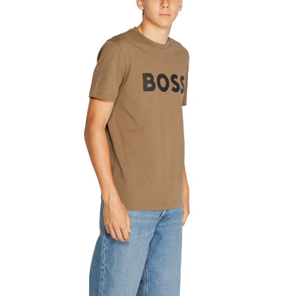 Hugo Boss T-Shirt aus brauner Baumwolle